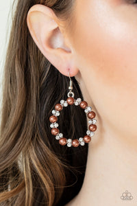 Paparazzi Accessories - Symphony Sparkle - Brown Earring