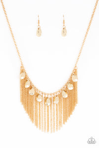 Paparazzi Accessories-Bragging Rights - Gold Necklace