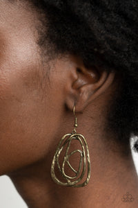 Paparazzi Accessories - Artisan Relic - Brass Earrings