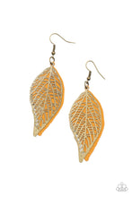 Load image into Gallery viewer, Paparazzi Accessories - Leafy Luxury - Brass Earrings
