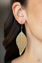 Load image into Gallery viewer, Paparazzi Accessories - Leafy Luxury - Brass Earrings
