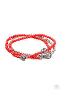 Paparazzi Accessories  - Lovers Loot - Red Bracelet