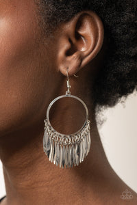 Paparazzi Accessories - Radiant Chimes - Silver Earrings