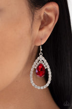 Load image into Gallery viewer, Paparazzi Accessories - Trendsetting Twinkle  - Red Earrings
