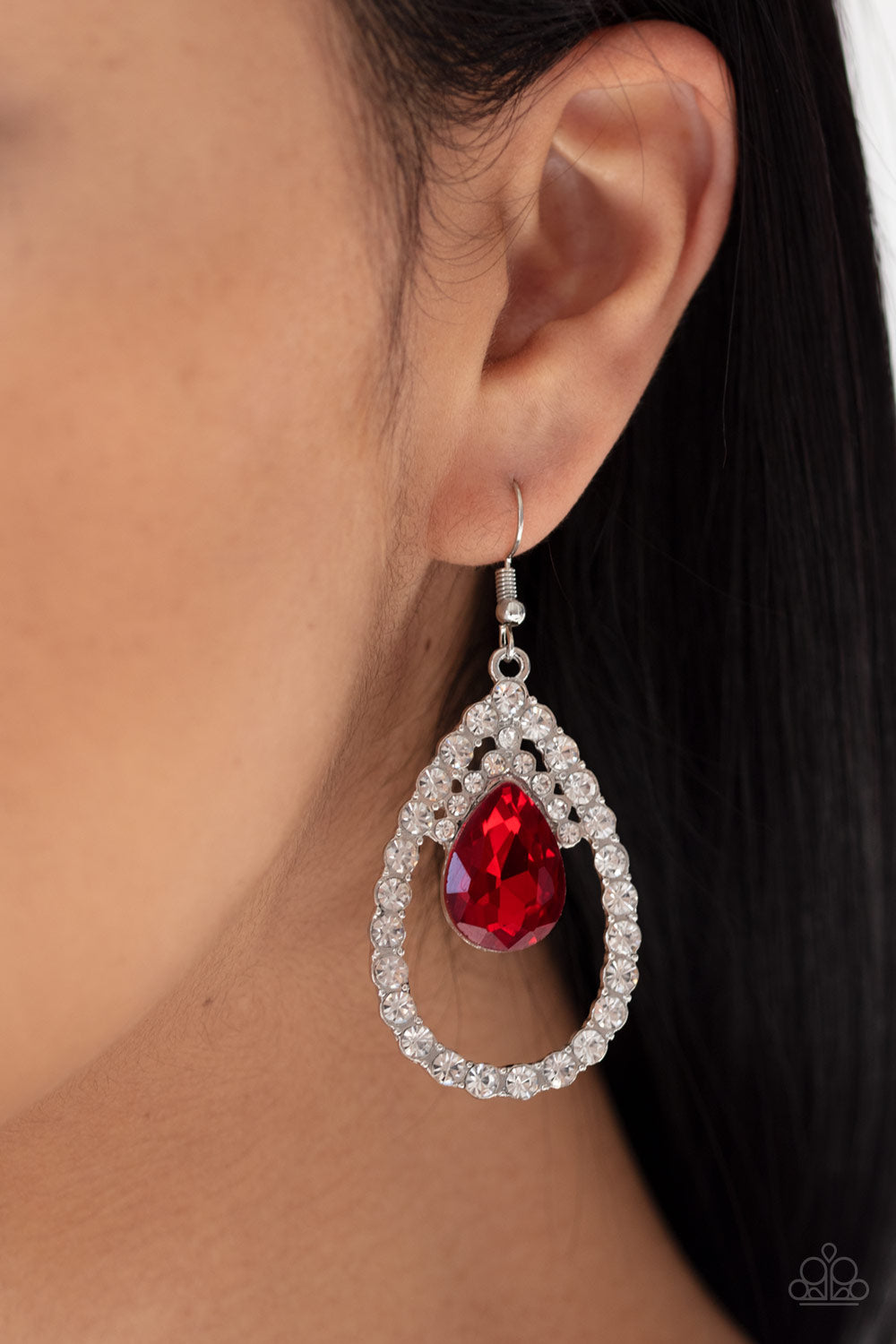 Paparazzi Accessories - Trendsetting Twinkle  - Red Earrings