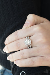 Paparazzi Accessories - Countless Charm - White (Bling) Ring