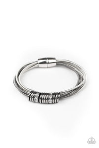 Paparazzi Accessories - Magnetically Metro - Silver Magnetic Bracelet