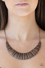 Load image into Gallery viewer, Paparazzi Accessories - Metallic Mechanics - Copper Necklace
