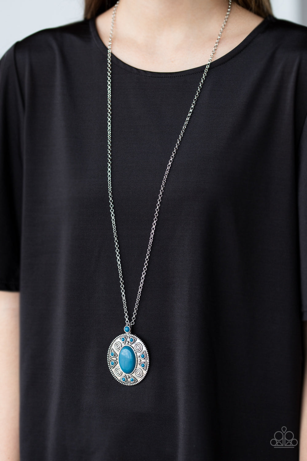 Paparazzi Accessories  - Sunset Sensation  - Blue Necklace
