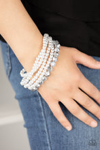 Load image into Gallery viewer, Paparazzi Accessories  - Refined Renegade  - White  ( Pearl) Bracelet
