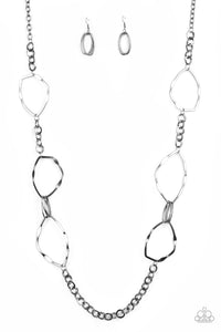 Paparazzi Accessories - Abstract Artifact -  Black (Gunmetal) Necklace