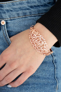 Paparazzi Accessories - Airy Asymmetry - Rose Gold Bracelet