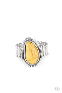 Paparazzi Accessories - Mineral Mood - Yellow Ring