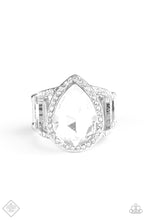 Load image into Gallery viewer, Paparazzi Accessories  - Blinging Down The House - White (Bling) Ring
