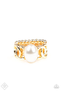Paparazzi Accessories  - Glamified Glam - Gold (Pearl) Ring