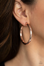 Load image into Gallery viewer, Paparazzi Accessories - Hoop Hustle - Rose Gold Hoop Earrings

