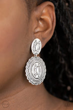 Load image into Gallery viewer, Paparazzi Accessories - Ageless Artifact - Silver Earrings
