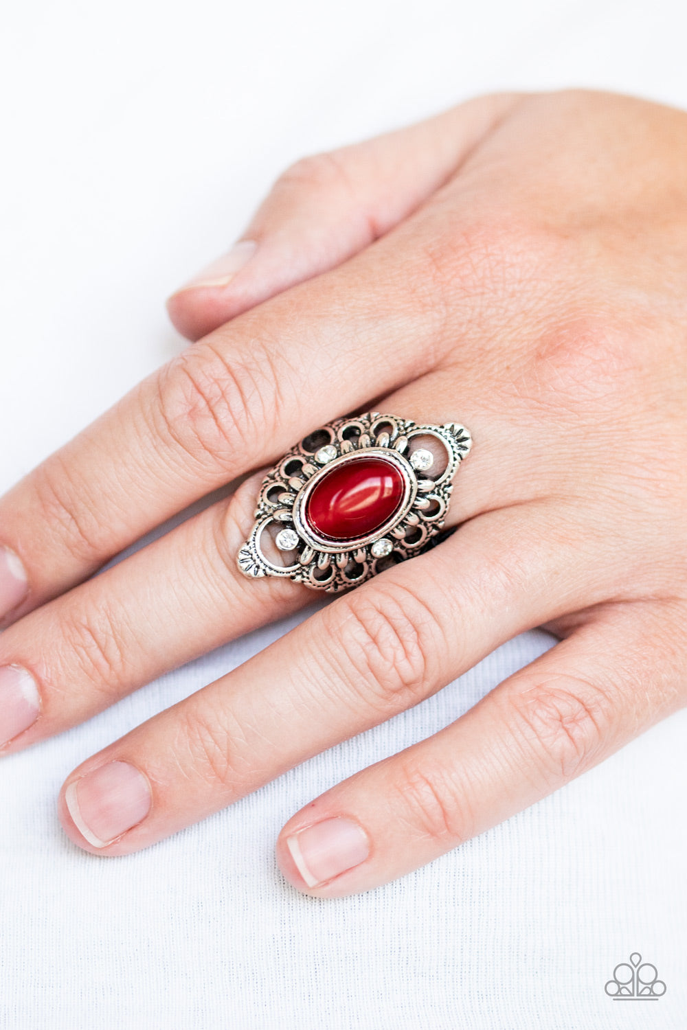 Paparazzi Accessories - Elegantly Enchanted - Red Ring