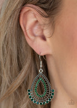 Load image into Gallery viewer, Paparazzi Accessories - Castle Collection - Green Earrings
