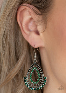 Paparazzi Accessories - Castle Collection - Green Earrings