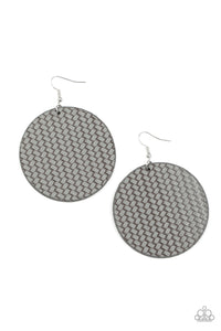 Paparazzi Accessories  - Weave Your Mark - Silver Earrings