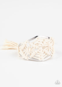 Paparazzi Accessories - Macrame Mode - White Bracelet