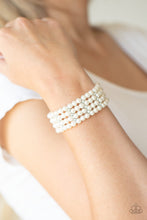 Load image into Gallery viewer, Paparazzi Accessories - Stacked To The Top - White Bracelet
