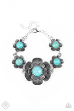 Load image into Gallery viewer, Paparazzi Accessories  - Badlands Blossom - Turquoise (Blue) Bracelet
