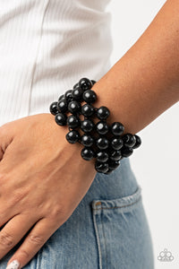 Paparazzi Accessories - Tiki Tropicana - Black Bracelet