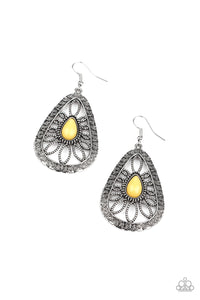 Paparazzi Accessories - Floral Frill - Yellow Earring