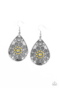 Paparazzi Accessories  - Banquet Bling - Yellow Earrings