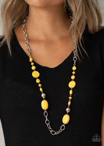 Paparazzi Accessories - When I Glow Up - Yellow Necklace
