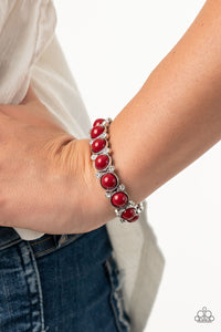 Paparazzi Accessories - Flamboyantly Fruity - Red Bracelet