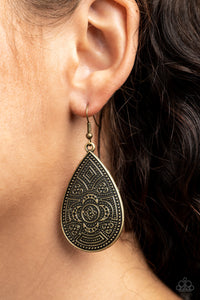 Paparazzi Accessories - Tribal Takeover - Brass Earrings