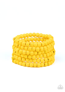 Paparazzi Accessories - Diving In Maldives - Yellow Bracelet