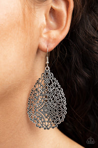 Paparazzi Accessories - Napa Valley Vintage - Silver Earrings