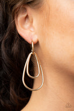 Load image into Gallery viewer, Paparazzi Accessories - Droppin Drama - Gold Hoop Earring
