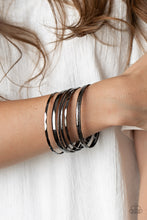Load image into Gallery viewer, Paparazzi Accessories - Top Of The Heap - Black (Gunmetal) Bracelet
