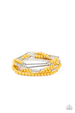 Load image into Gallery viewer, Paparazzi Accessories - Bead Between The Lines - Yellow Bracelet
