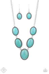 Paparazzi Accessories - River Valley Radiance - Turquoise (Blue) Necklace