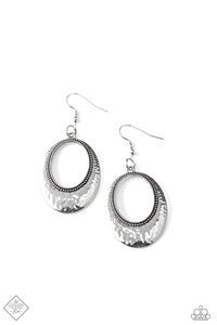 Paparazzi Accessories - Tempest Texture - Silver Earrings