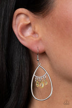 Load image into Gallery viewer, Paparazzi Accessories - Shimmer Advisory - Yellow Earrings
