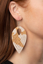 Load image into Gallery viewer, Paparazzi Accessories - Cork Cabana - White Earrings

