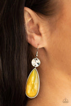 Load image into Gallery viewer, Paparazzi Accessories - Jaw-Dropping Drama - Yellow Earring
