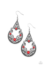 Load image into Gallery viewer, Paparazzi Accessories - Bohemian Ball - Red Earrings
