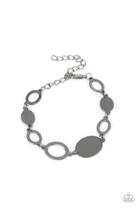 Paparazzi Accessories - Oval And Out - Black Bracelet
