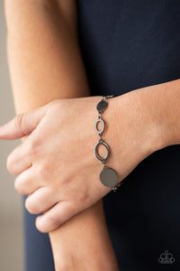 Paparazzi Accessories - Oval And Out - Black Bracelet