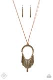 Load image into Gallery viewer, Paparazzi Accessories - You Wouldn&#39;t Flare - Brass Necklace
