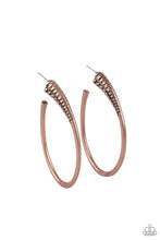 Load image into Gallery viewer, Paparazzi Accessories - Fully Loaded - Copper Earrings
