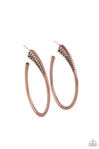 Paparazzi Accessories - Fully Loaded - Copper Earrings